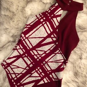Lette Red and White Top